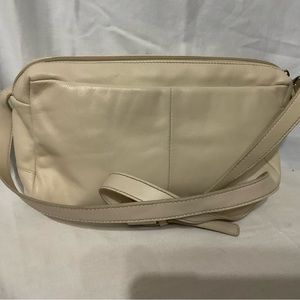 Shoulder Bag, Hillard and Hanson cream/winter white leather
